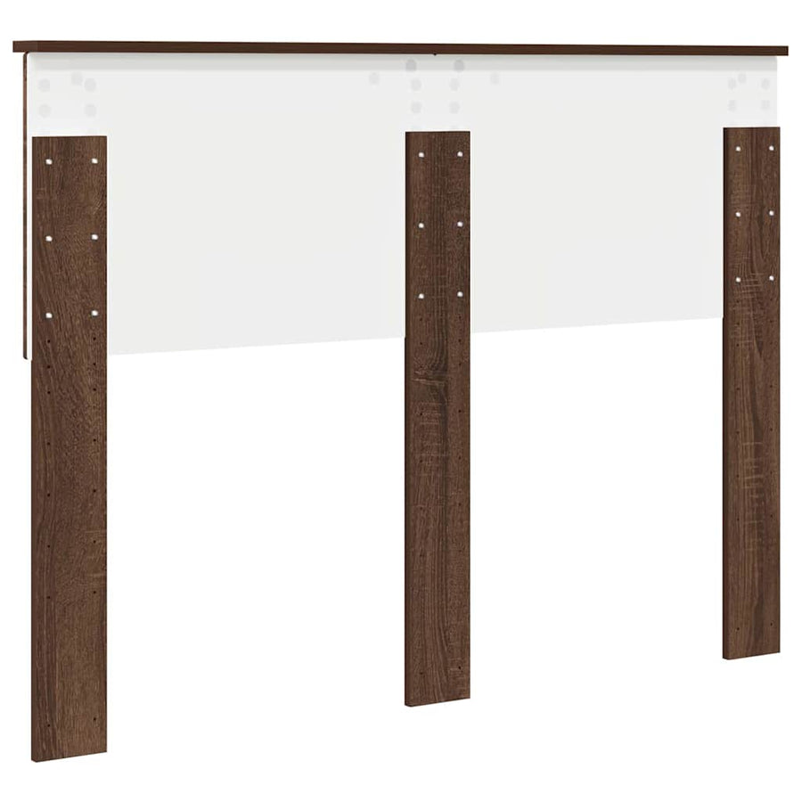 Hoofdbord met hoofdeinde Bruin Eiken 120 cm Bewerkt hout