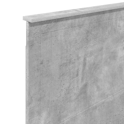 Hoofdbord met hoofdeinde Beton Grijs 90 cm Bewerkt hout