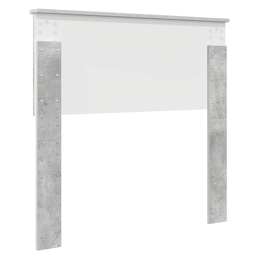 Hoofdbord met hoofdeinde Beton Grijs 90 cm Bewerkt hout