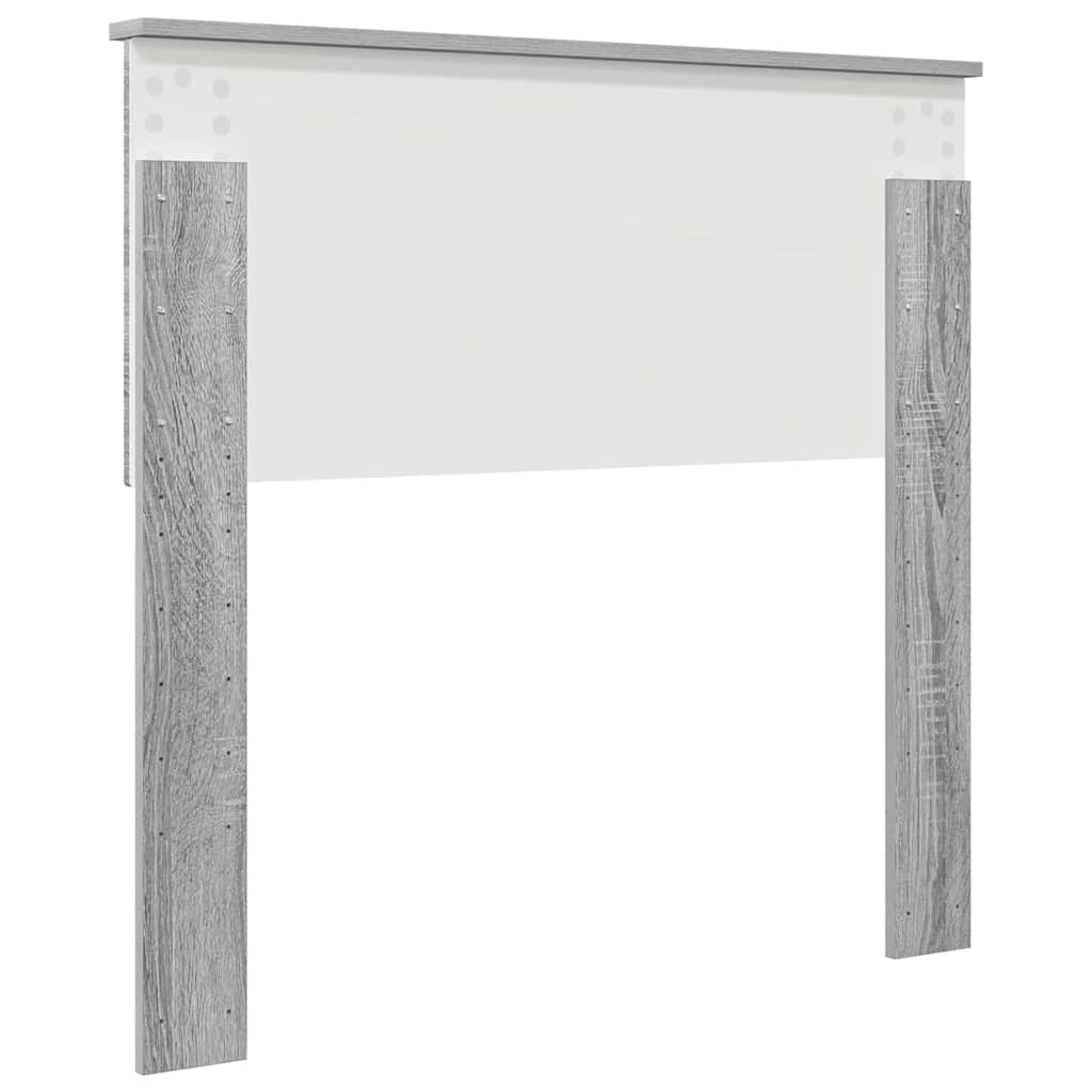 Hoofdbord met hoofdeinde Grijs Sonoma 90 cm Bewerkt hout