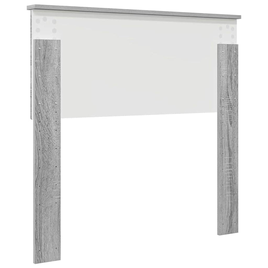 Hoofdbord met hoofdeinde Grijs Sonoma 90 cm Bewerkt hout