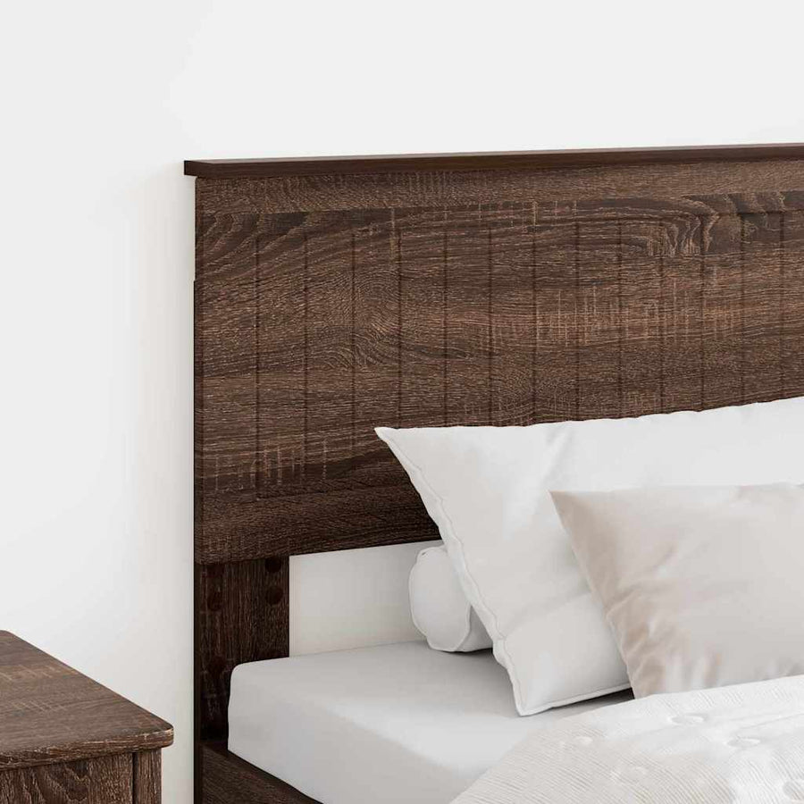 Hoofdbord met hoofdeinde Bruin Eiken 90 cm Bewerkt hout