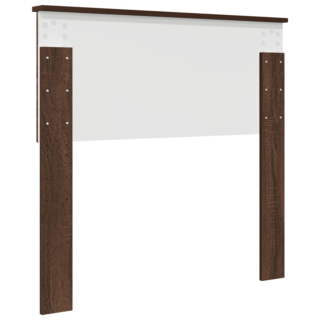 Hoofdbord met hoofdeinde Bruin Eiken 90 cm Bewerkt hout