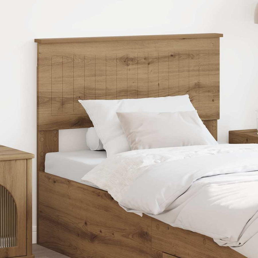Hoofdbord met hoofdeinde Artisan Eiken 90 cm Bewerkt hout