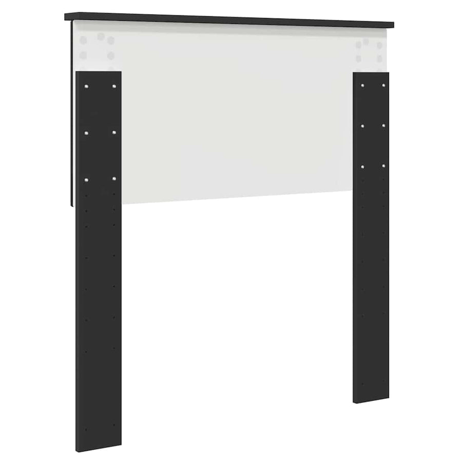 Hoofdbord met hoofdeinde Zwart Eiken 80 cm Bewerkt hout