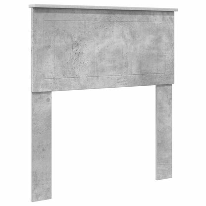 Hoofdbord met hoofdeinde Beton Grijs 80 cm Bewerkt hout