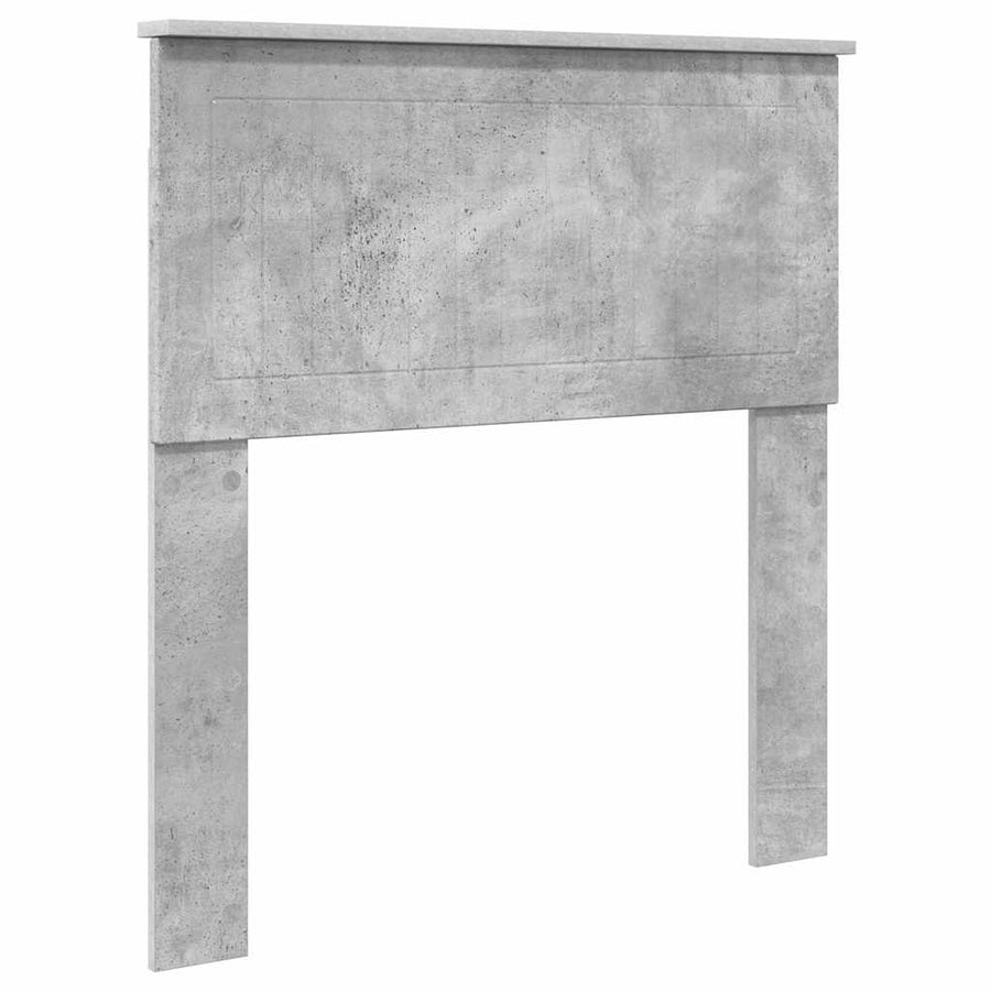 Hoofdbord met hoofdeinde Beton Grijs 80 cm Bewerkt hout