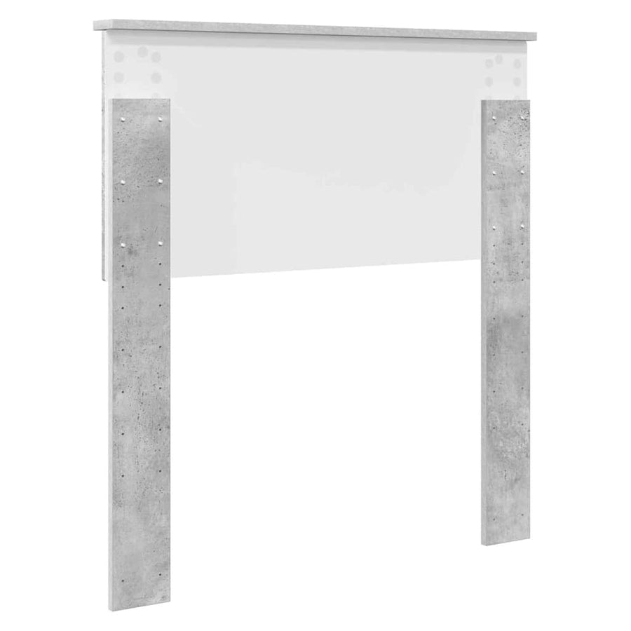 Hoofdbord met hoofdeinde Beton Grijs 80 cm Bewerkt hout