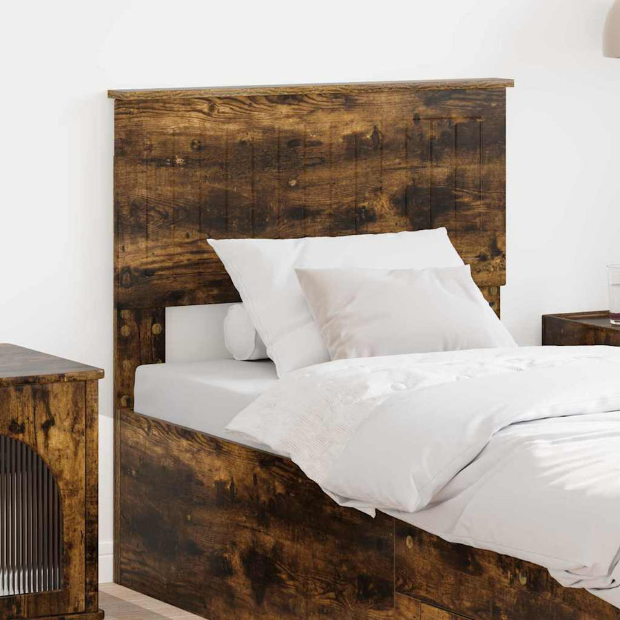 Hoofdbord met hoofdeinde Gerookt eiken 80 cm Bewerkt hout