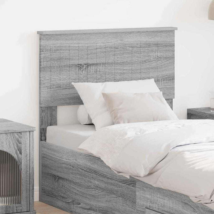 Hoofdbord met hoofdeinde Grijs Sonoma 80 cm Bewerkt hout