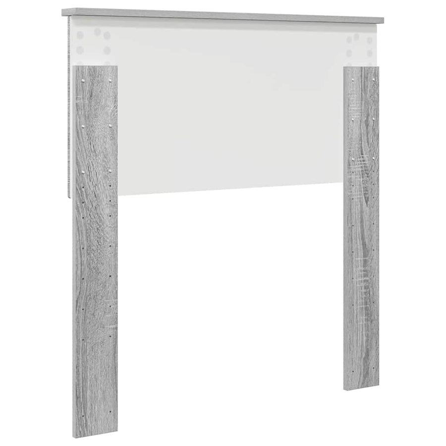 Hoofdbord met hoofdeinde Grijs Sonoma 80 cm Bewerkt hout