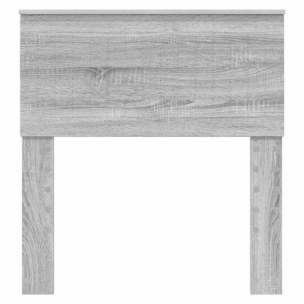 Hoofdbord met hoofdeinde Grijs Sonoma 80 cm Bewerkt hout