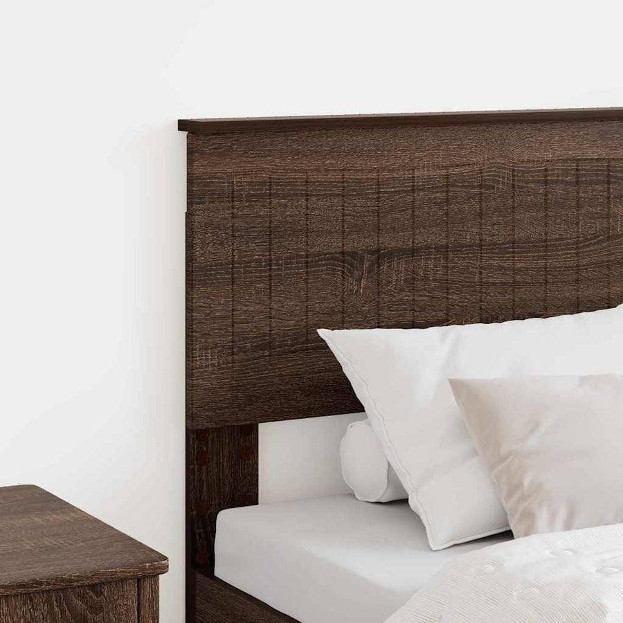 Hoofdbord met hoofdeinde Bruin Eiken 80 cm Bewerkt hout