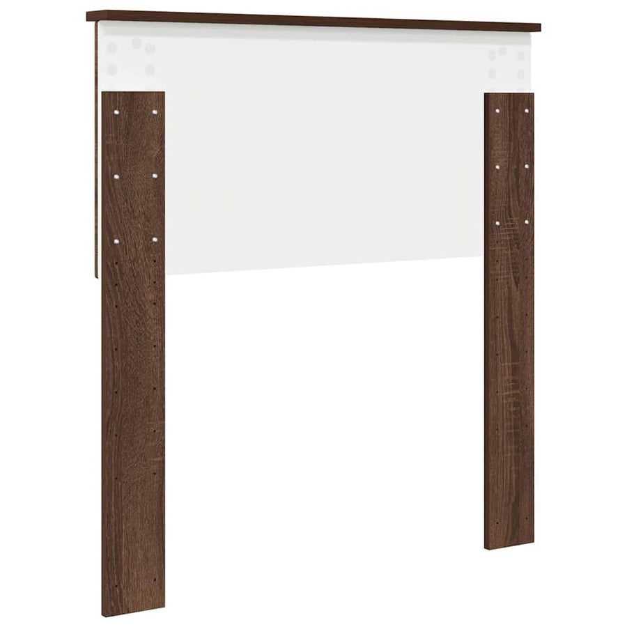 Hoofdbord met hoofdeinde Bruin Eiken 80 cm Bewerkt hout