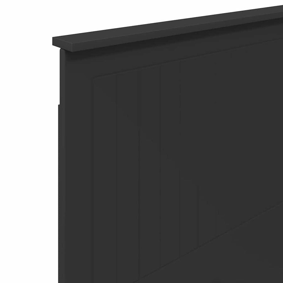 Hoofdbord met hoofdeinde Zwart Eiken 75 cm Bewerkt hout