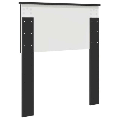 Hoofdbord met hoofdeinde Zwart Eiken 75 cm Bewerkt hout