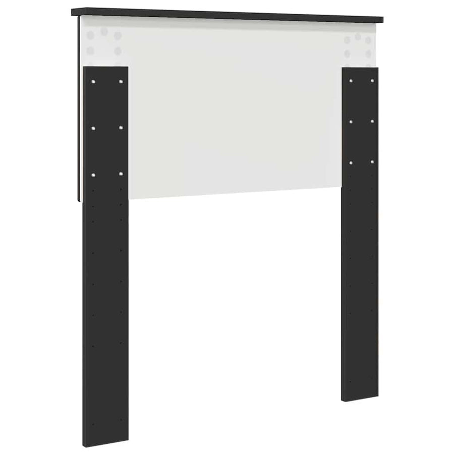 Hoofdbord met hoofdeinde Zwart Eiken 75 cm Bewerkt hout