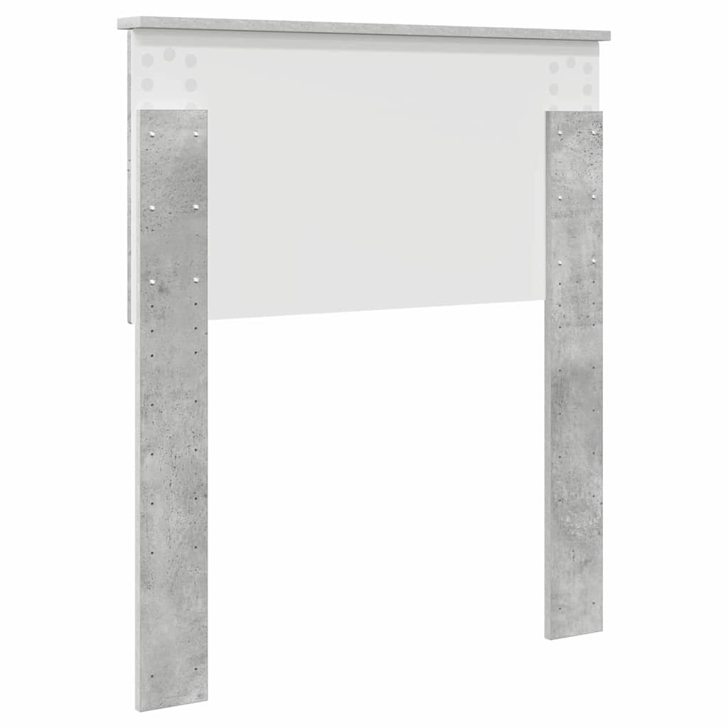 Hoofdbord met hoofdeinde Beton Grijs 75 cm Bewerkt hout