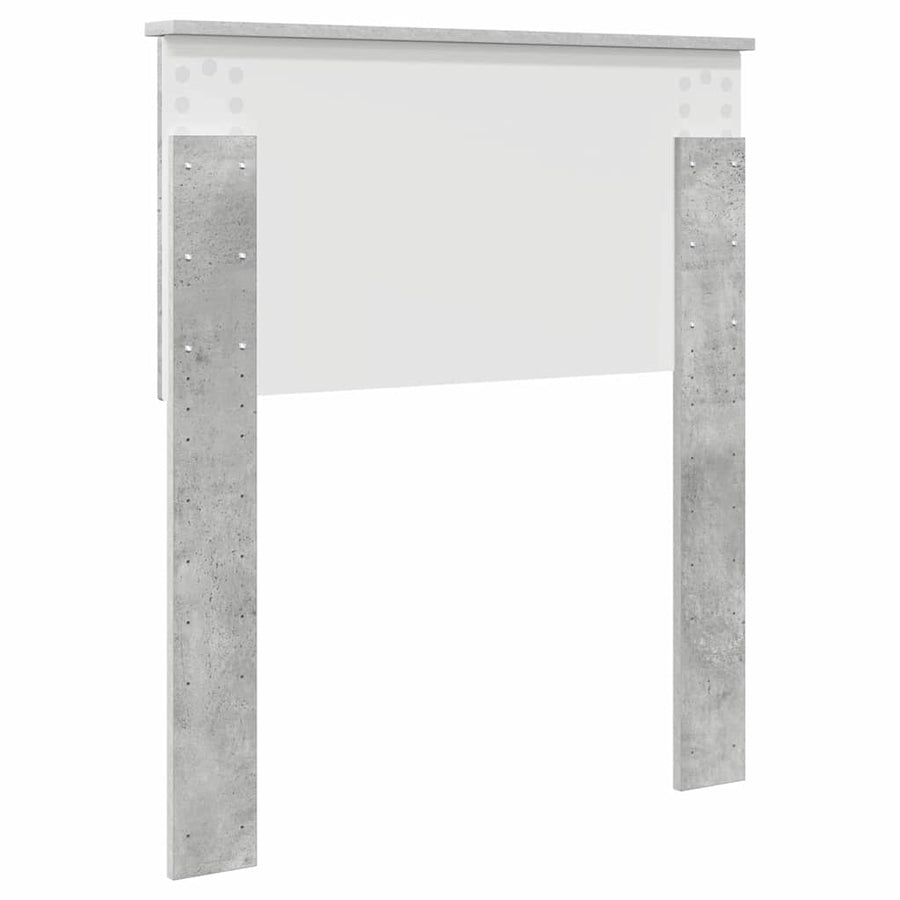 Hoofdbord met hoofdeinde Beton Grijs 75 cm Bewerkt hout