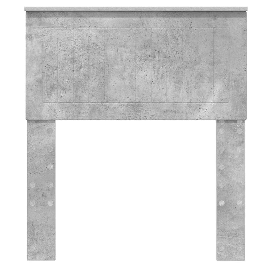 Hoofdbord met hoofdeinde Beton Grijs 75 cm Bewerkt hout
