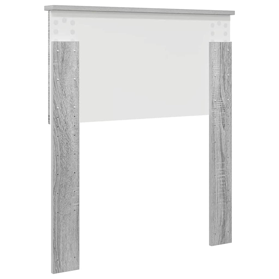 Hoofdbord met hoofdeinde Grijs Sonoma 75 cm Bewerkt hout