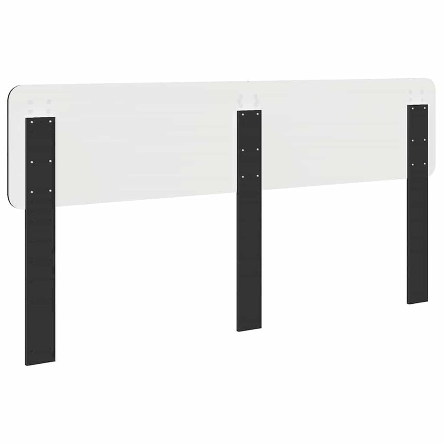 Hoofdbord met hoofdeinde Zwart Eiken 200 cm Bewerkt hout