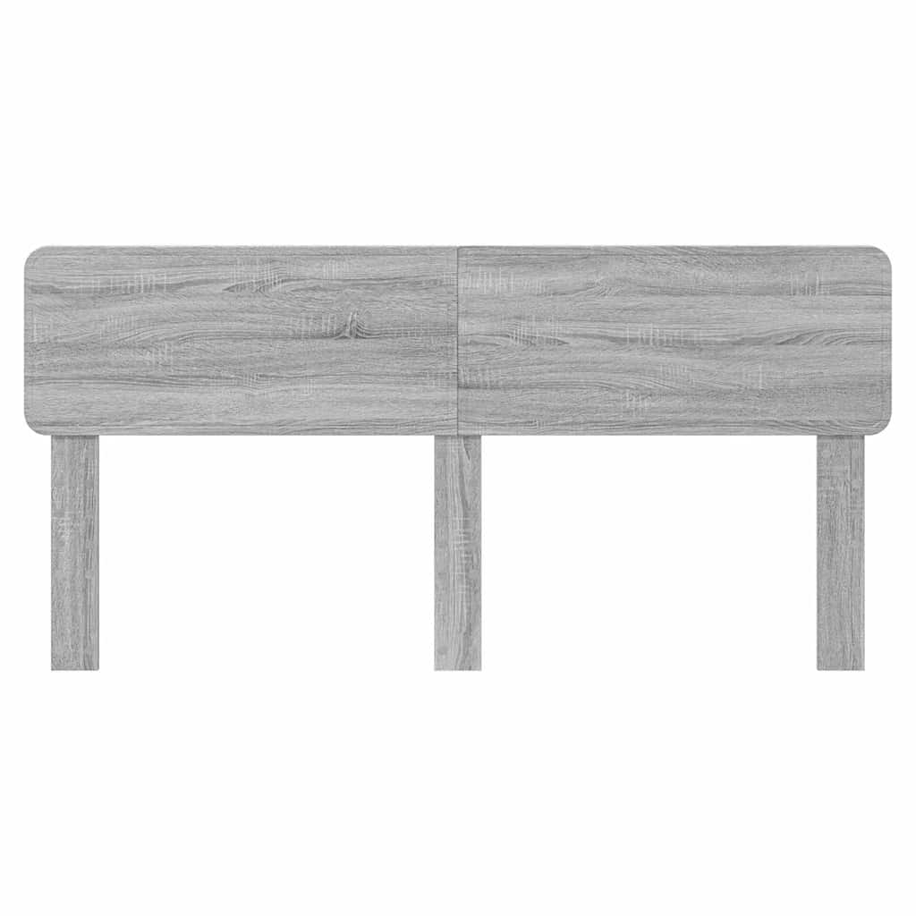 Hoofdbord met hoofdeinde Grijs Sonoma 200 cm Bewerkt hout