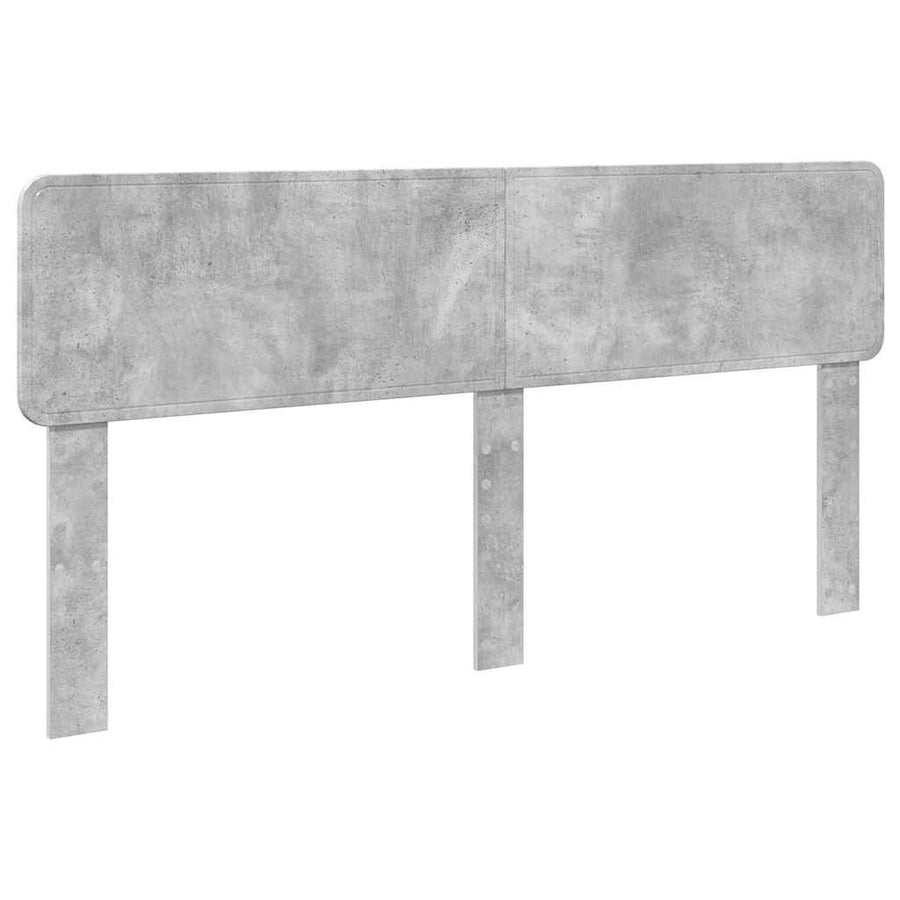 Hoofdbord met hoofdeinde Beton Grijs 180 cm Bewerkt hout