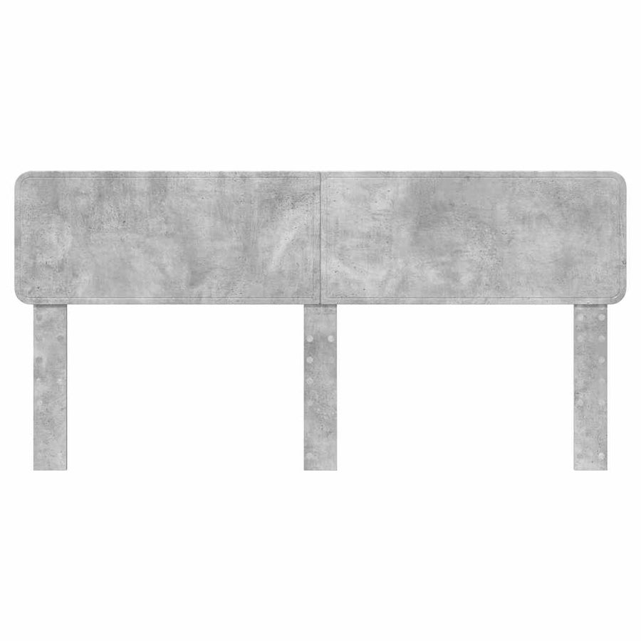Hoofdbord met hoofdeinde Beton Grijs 180 cm Bewerkt hout