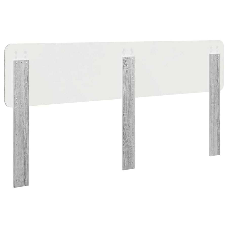 Hoofdbord met hoofdeinde Grijs Sonoma 180 cm Bewerkt hout
