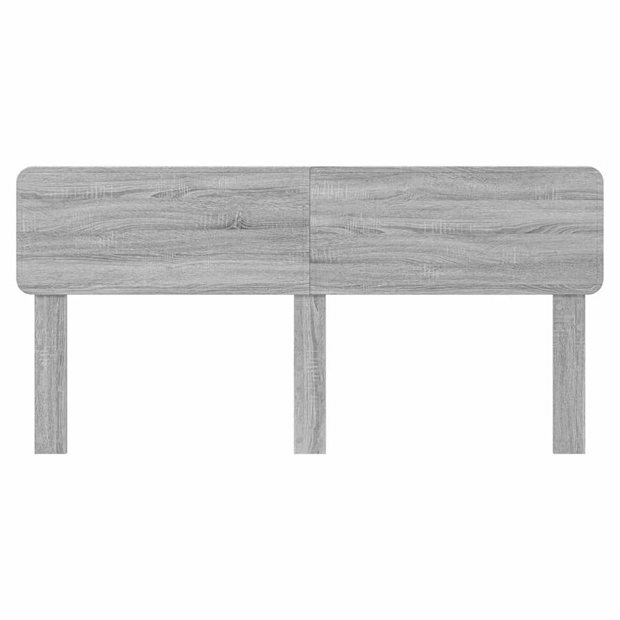 Hoofdbord met hoofdeinde Grijs Sonoma 180 cm Bewerkt hout