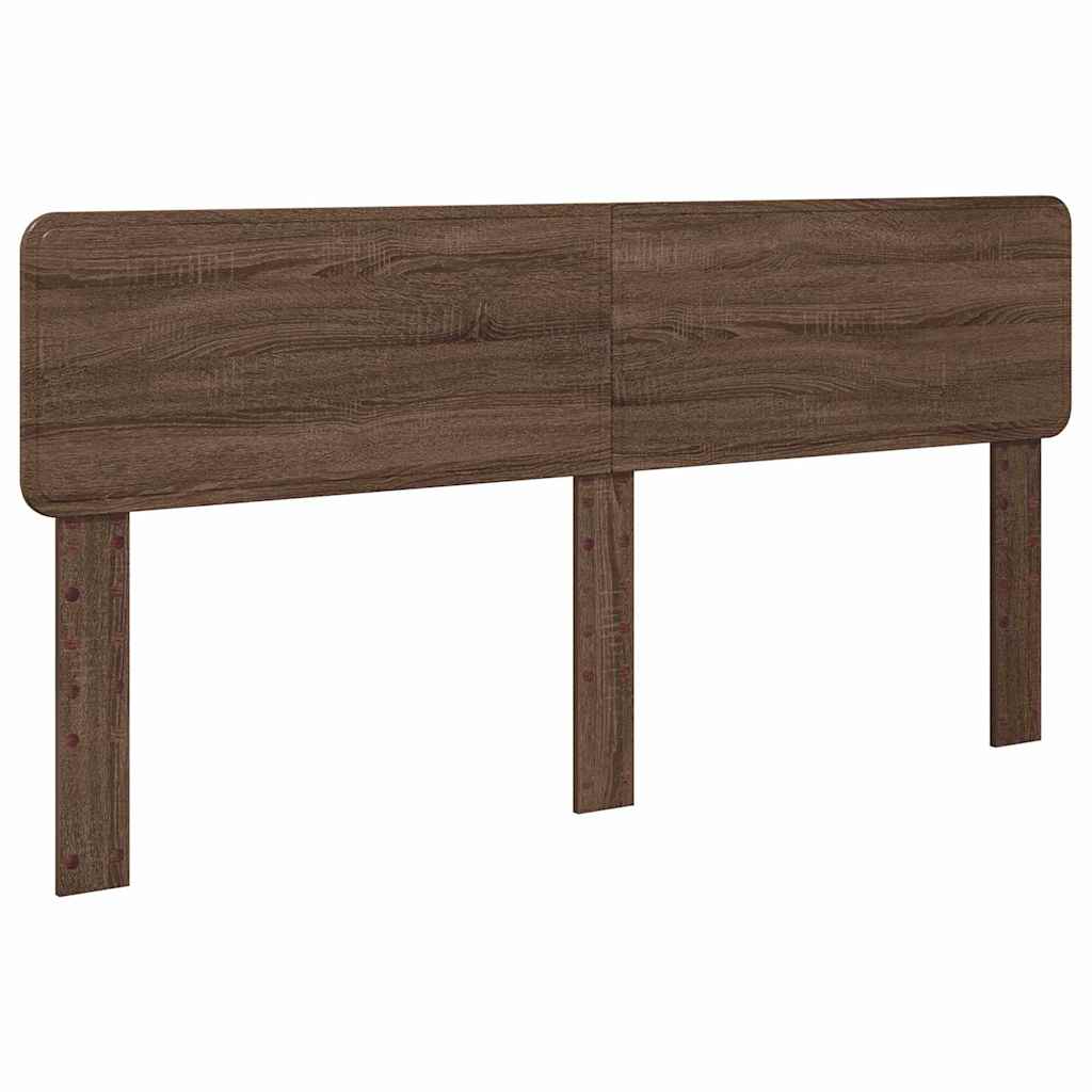 Hoofdbord met hoofdeinde Bruin Eiken 180 cm Bewerkt hout