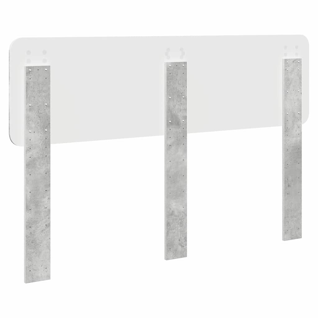 Hoofdbord met hoofdeinde Beton Grijs 160 cm Bewerkt hout