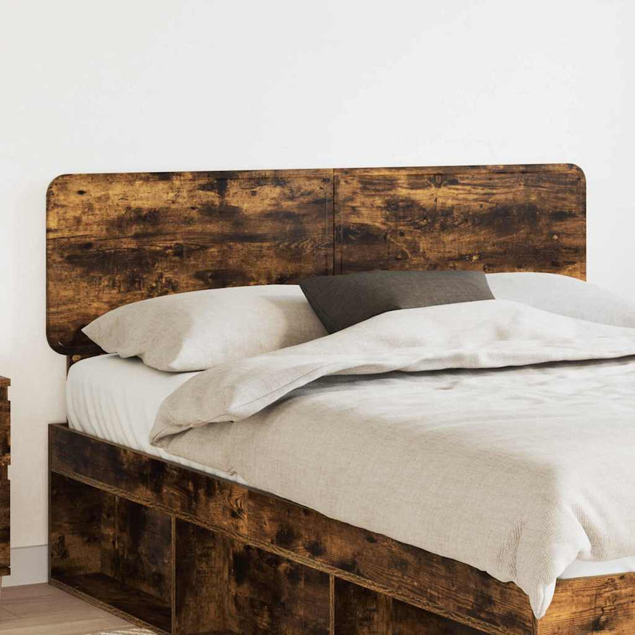 Hoofdbord met hoofdeinde Gerookt eiken 160 cm Bewerkt hout