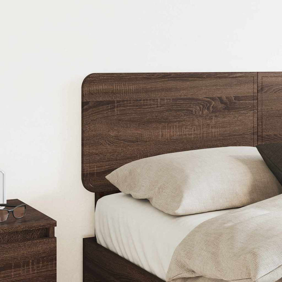 Hoofdbord met hoofdeinde Bruin Eiken 160 cm Bewerkt hout