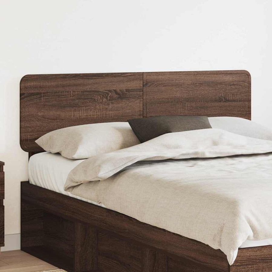 Hoofdbord met hoofdeinde Bruin Eiken 160 cm Bewerkt hout