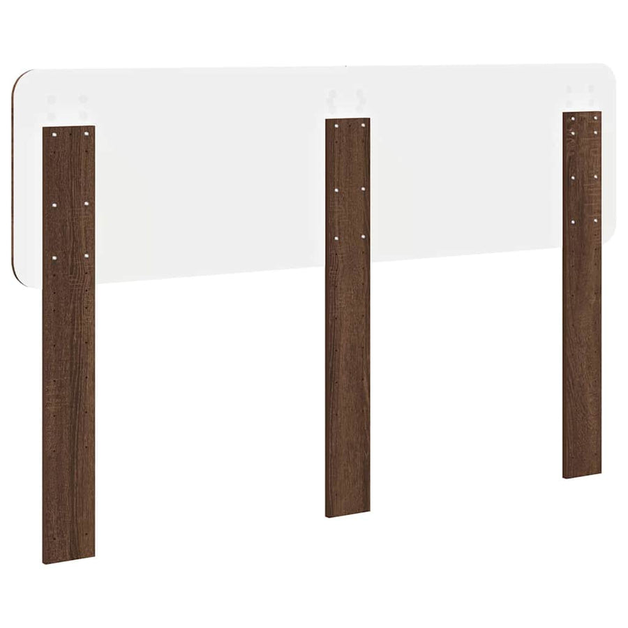 Hoofdbord met hoofdeinde Bruin Eiken 160 cm Bewerkt hout
