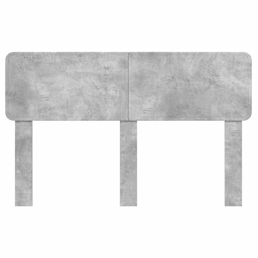 Hoofdbord met hoofdeinde Beton Grijs 150 cm Bewerkt hout