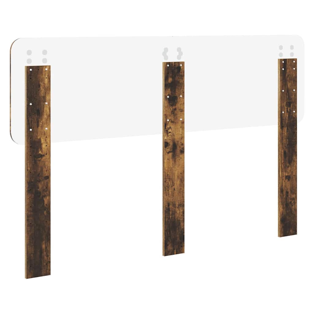 Hoofdbord met hoofdeinde Gerookt eiken 140 cm Bewerkt hout