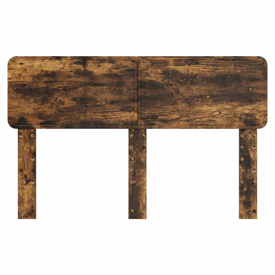 Hoofdbord met hoofdeinde Gerookt eiken 140 cm Bewerkt hout