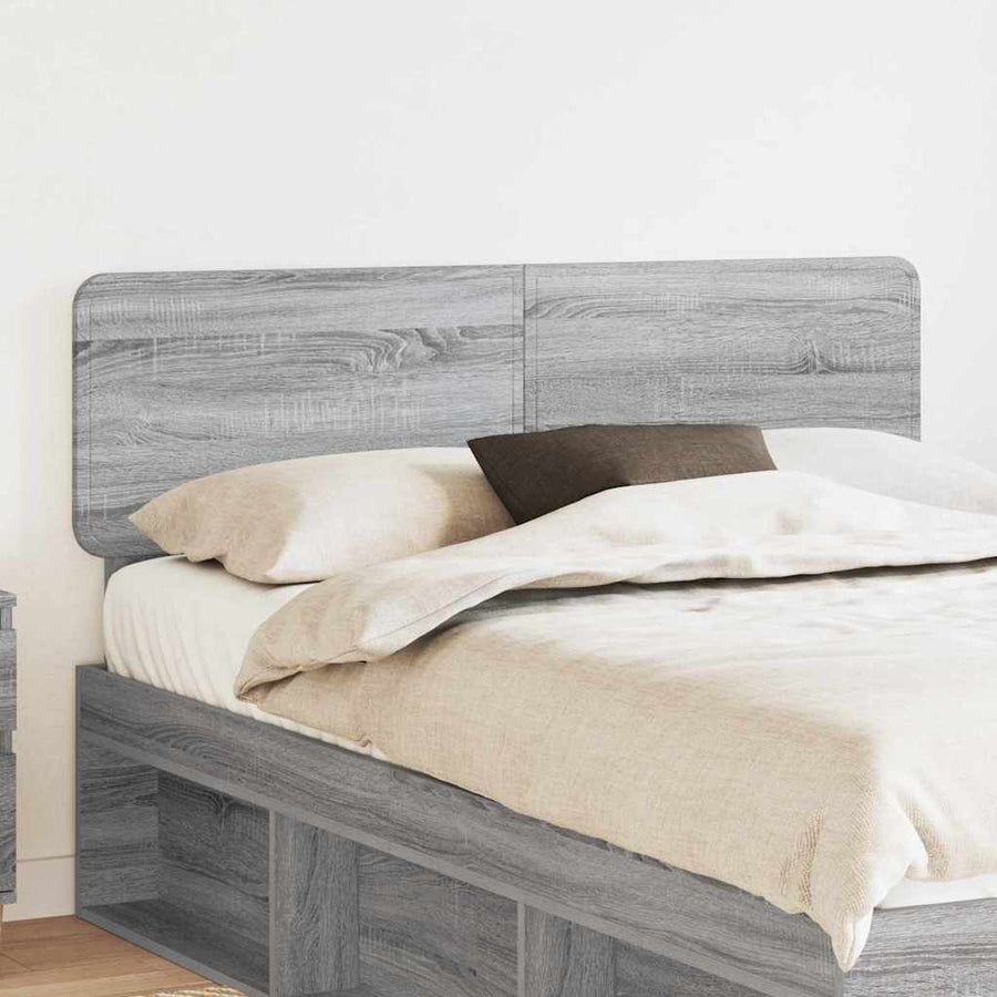 Hoofdbord met hoofdeinde Grijs Sonoma 140 cm Bewerkt hout