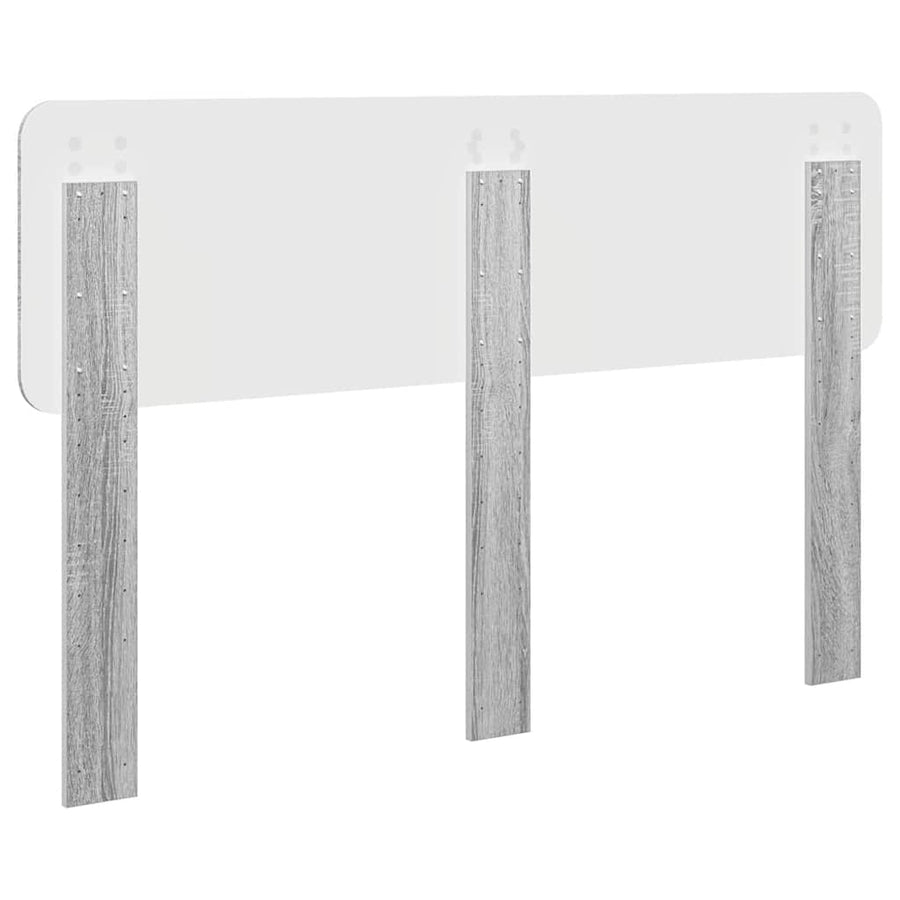 Hoofdbord met hoofdeinde Grijs Sonoma 140 cm Bewerkt hout