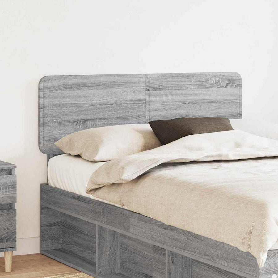 Hoofdbord met hoofdeinde Grijs Sonoma 135 cm Bewerkt hout