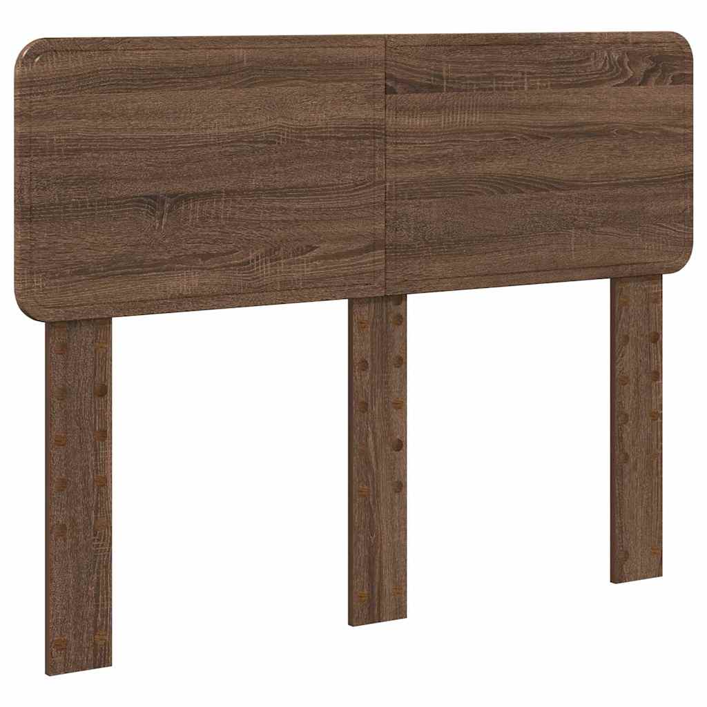 Hoofdbord met hoofdeinde Bruin Eiken 135 cm Bewerkt hout