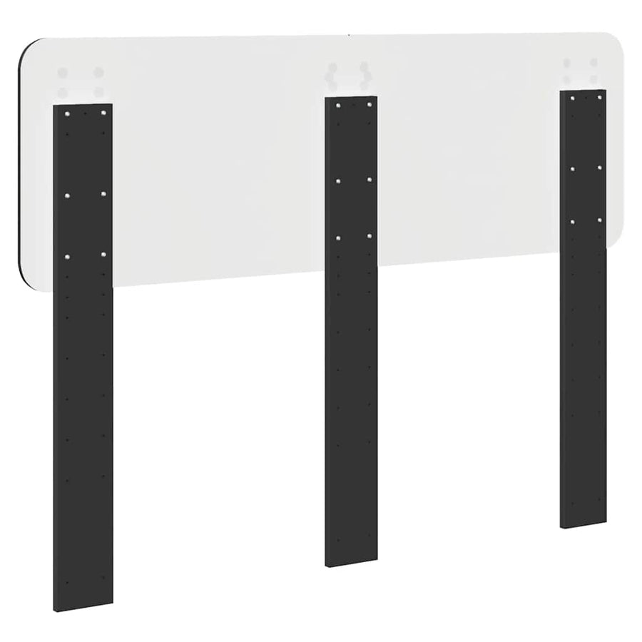 Hoofdbord met hoofdeinde Zwart Eiken 120 cm Bewerkt hout