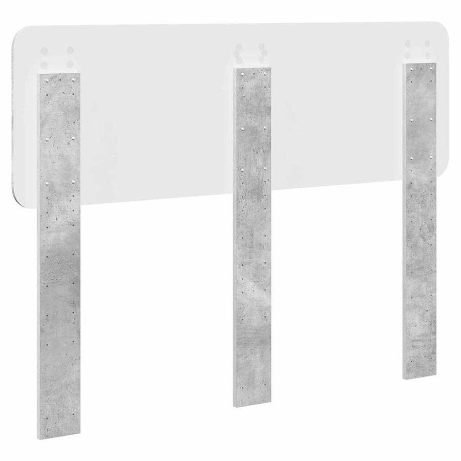 Hoofdbord met hoofdeinde Beton Grijs 120 cm Bewerkt hout
