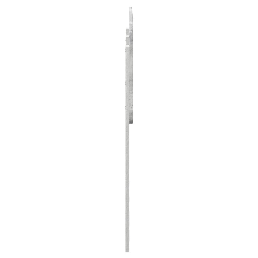 Hoofdbord met hoofdeinde Beton Grijs 120 cm Bewerkt hout