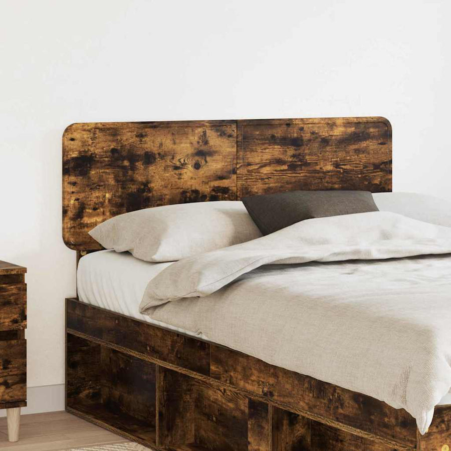 Hoofdbord met hoofdeinde Gerookt eiken 120 cm Bewerkt hout