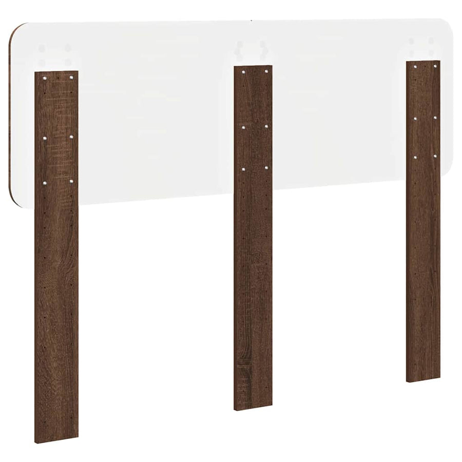 Hoofdbord met hoofdeinde Bruin Eiken 120 cm Bewerkt hout