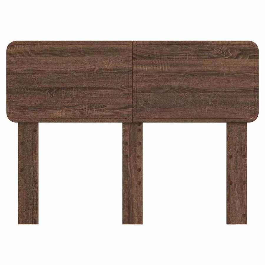 Hoofdbord met hoofdeinde Bruin Eiken 120 cm Bewerkt hout